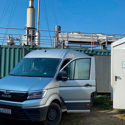 Servicefahrzeug im Einsatz